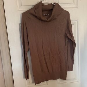 Cozy Tan Cowl Neck Sweater